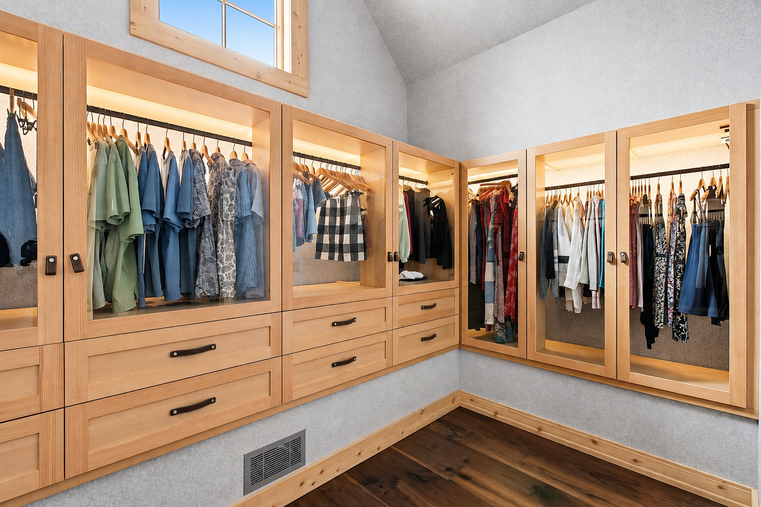 Custom walk-in closet by Boxcraft